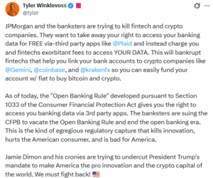 Winklevoss Drops a Bomb on JPMorgan’s Crypto Data Fees—Is This the Quiet War That Could Destroy Your Investments?