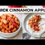 EASY CINNAMON APPLES for oats, yogurt, pancakes and more!