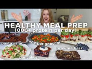 Healthy & High protein meal Prep | Pancakes, One Pot Gnocchi, Brownie Bars…