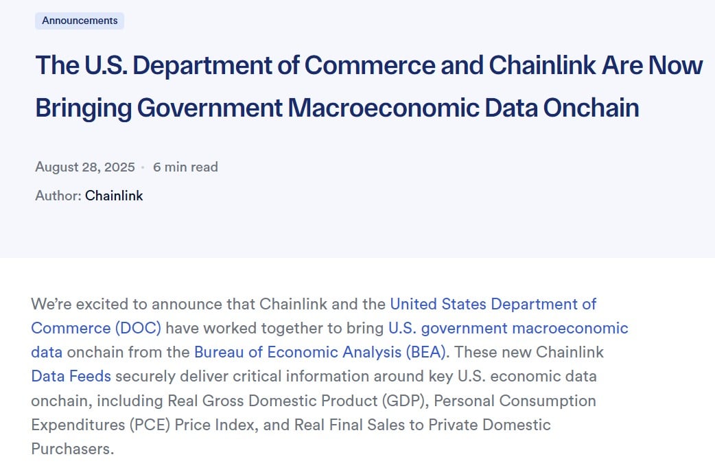 How Chainlink’s Groundbreaking Move to On-Chain U.S. Economic Data Could Reshape the Future of Finance Forever