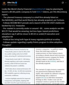 Trump-Backed WLFI’s Nasdaq Move: Is This $1.5 Billion Token Treasury the Next Billion-Dollar Game Changer?