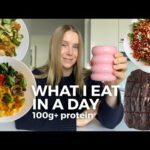 What I Eat in a Day | Healthy & High protein Fall Recipes | 100G+ protein per day!