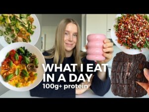 What I Eat in a Day | Healthy & High protein Fall Recipes | 100G+ protein per day!