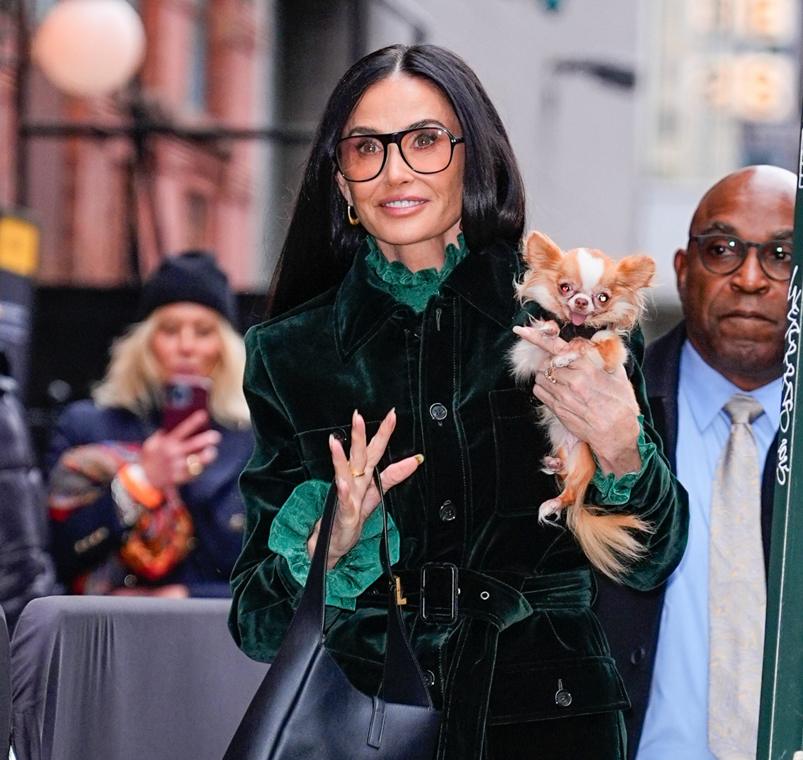 Demi Moore’s Saint Laurent Suit Steals the Spotlight—But It’s Her Tiny Dog That Has Everyone Talking!
