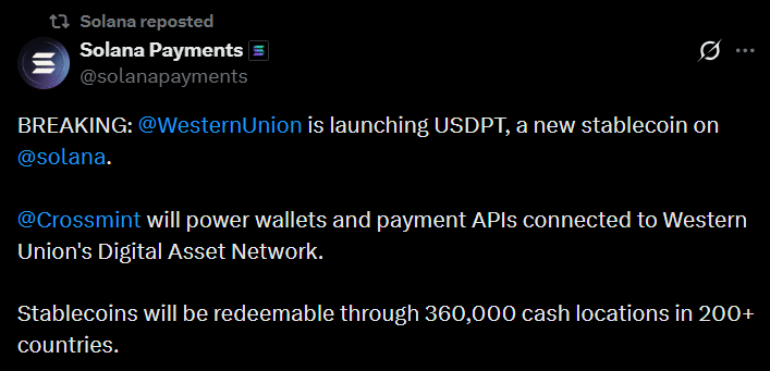 Could Western Union’s USDPT on Solana Ignite an Unstoppable Rally for SOL This March?