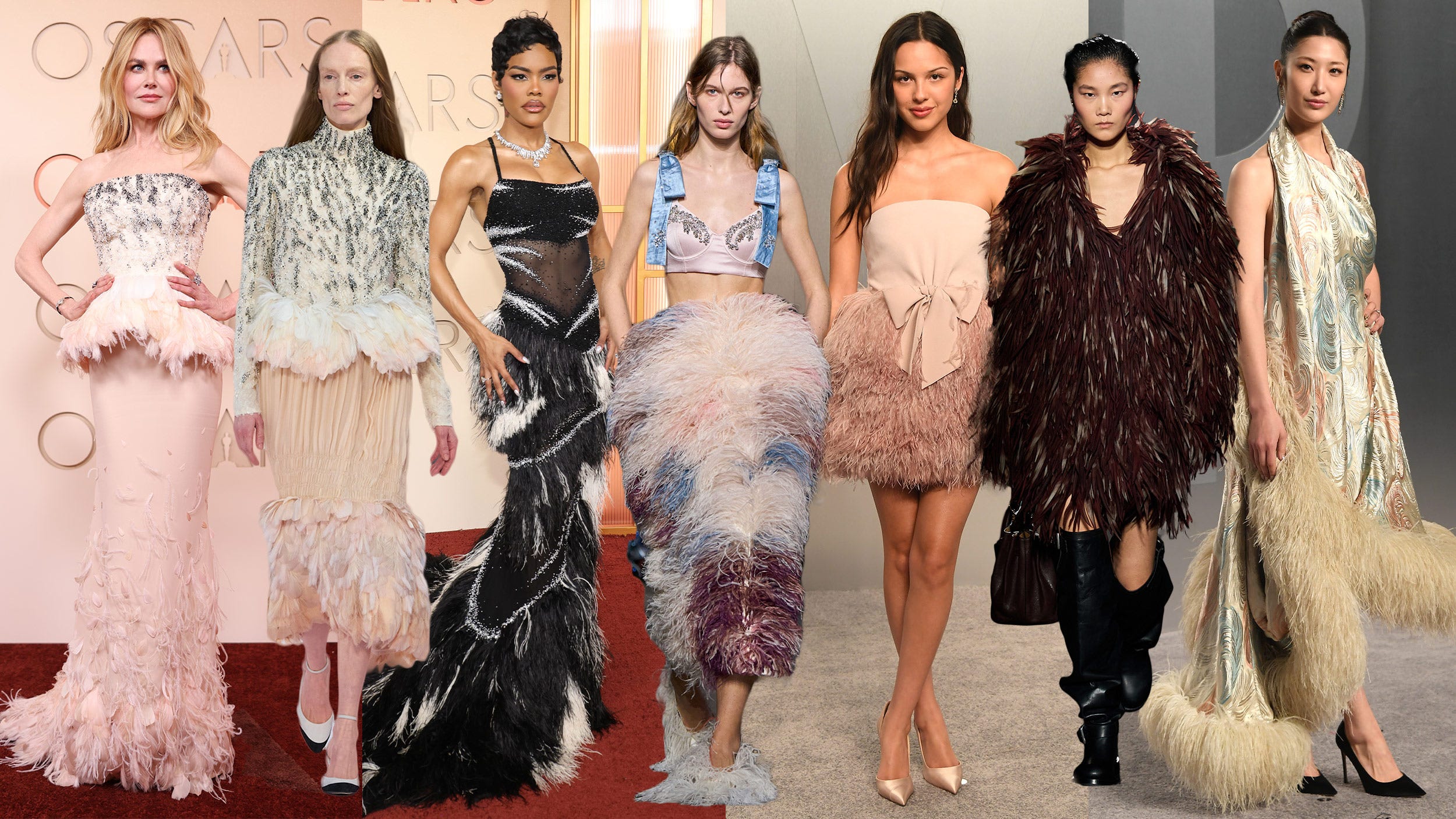 This Season’s Feather Trend on the Oscars Red Carpet Is About to Transform Your Wardrobe—Here’s How to Wear It Like a Pro
