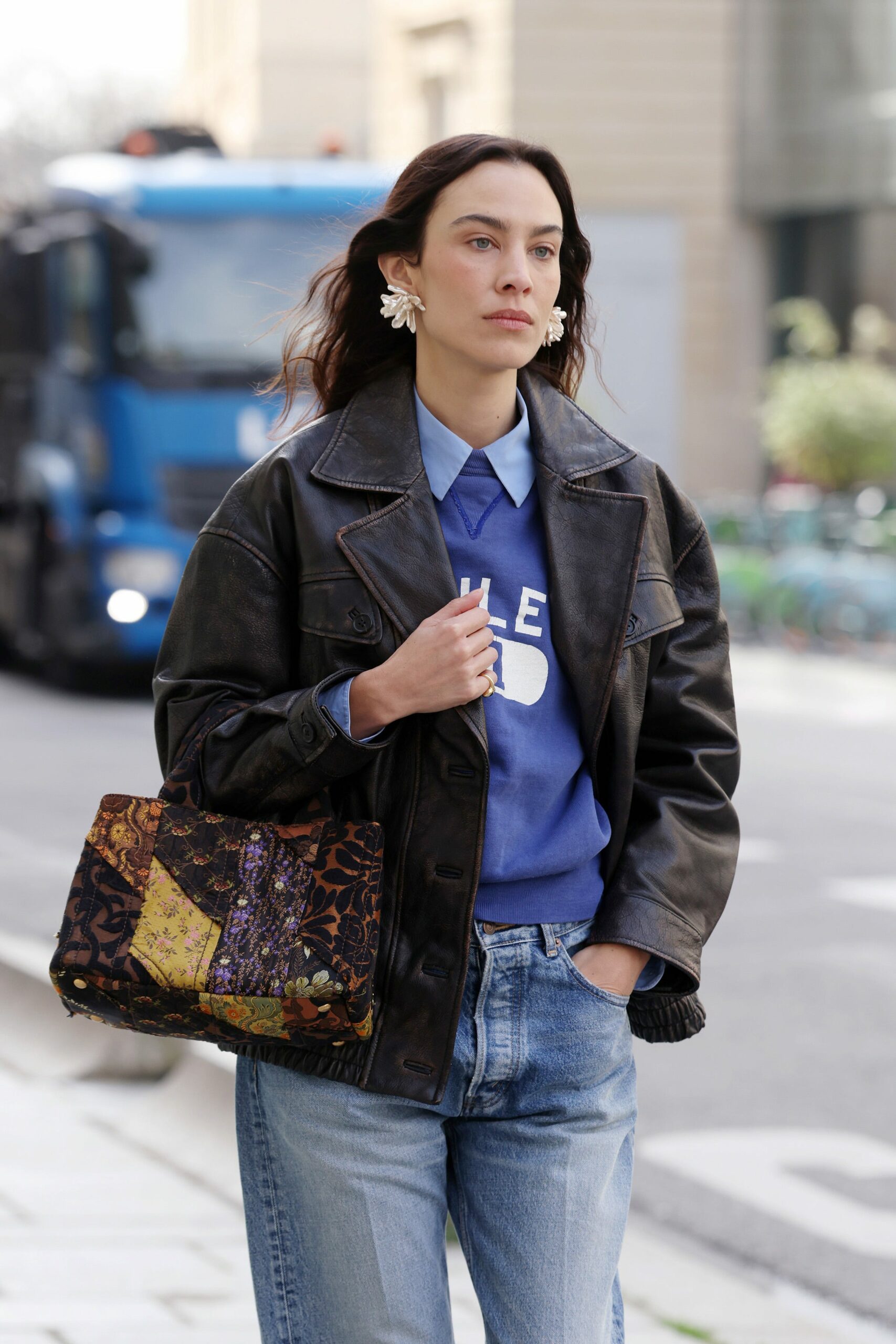 Uncover the Power Move Behind Alexa Chung’s 2015 Prada Patchwork Bag Making a Fierce Comeback at Paris Fashion Week!