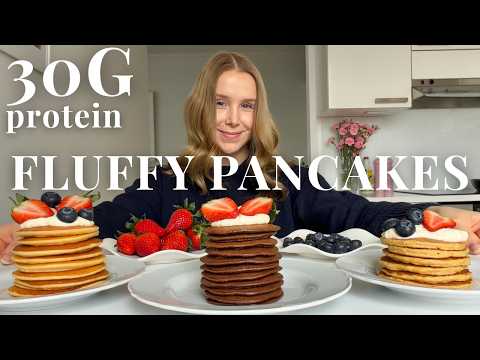 Fluffy High-protein Pancakes in 3 Ways | 30 G Protein