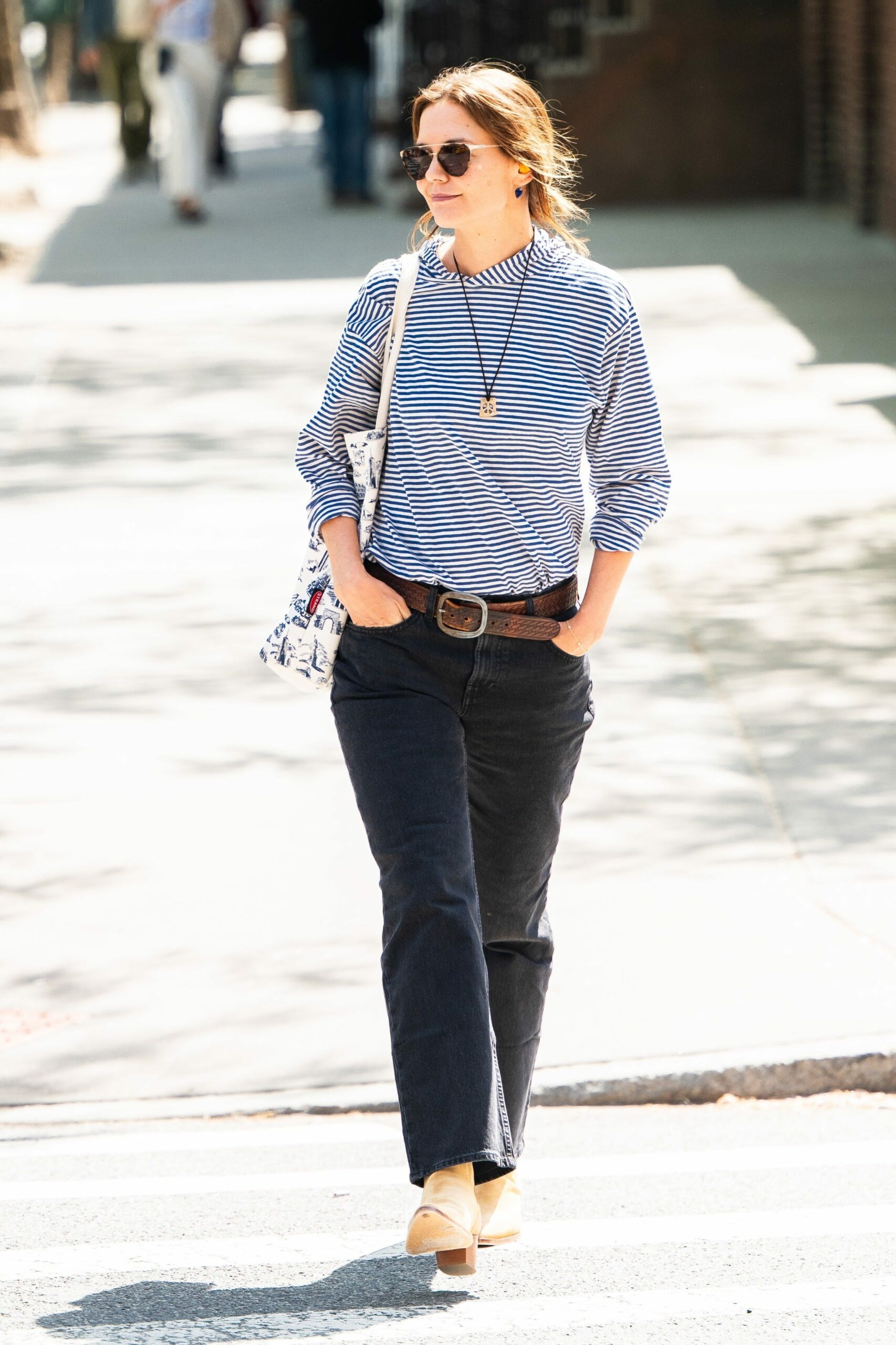 Katie Holmes Unlocks the Secret to Effortless Spring Style—You Won’t Believe What She Paired with Those Sailor Stripes!