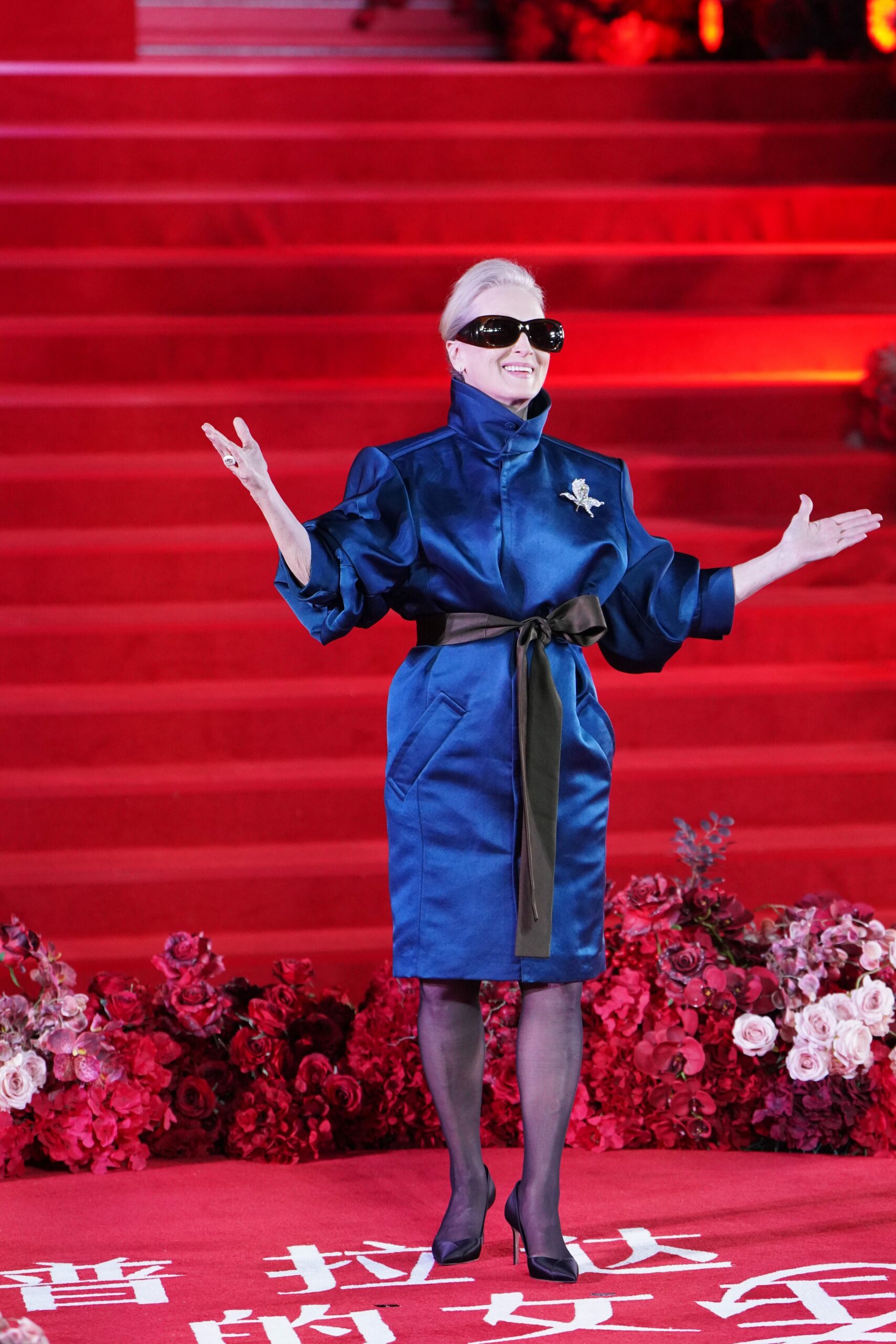 Meryl Streep Stuns in Bold Blue Saint Laurent at Shanghai Premiere—Is This the Style Move Everyone Will Be Copying?