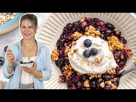 BEST BLUEBERRY CRISP (with OATS) | easy, healthy recipe!