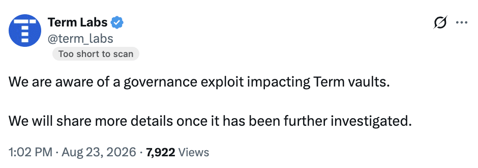 $8.5M Drained in Shocking Ethereum DeFi Governance Attack – What Term Finance’s Collapse Means for Your Investments
