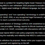 Why MSCI’s ‘Non-Operating’ Tag Could Be the Game-Changer MSTR Investors Didn’t See Coming – Here’s What’s Next!