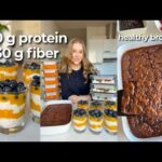 Easy, Healthy & High protein Meal Prep | One Pan Brownie Baked Oats, Mango Chia Pudding Parfaits…