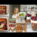 Healthy & High protein Meal Prep | Pancake Bowls, Pesto Pasta, Chocolate Chia Pudding…