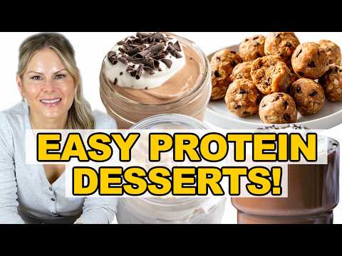 HIGH PROTEIN DESSERT | 4 Easy, Healthy Recipes you can make in minutes!