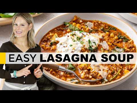 ONE POT LASAGNA SOUP | Healthy, High Protein Comfort Food!