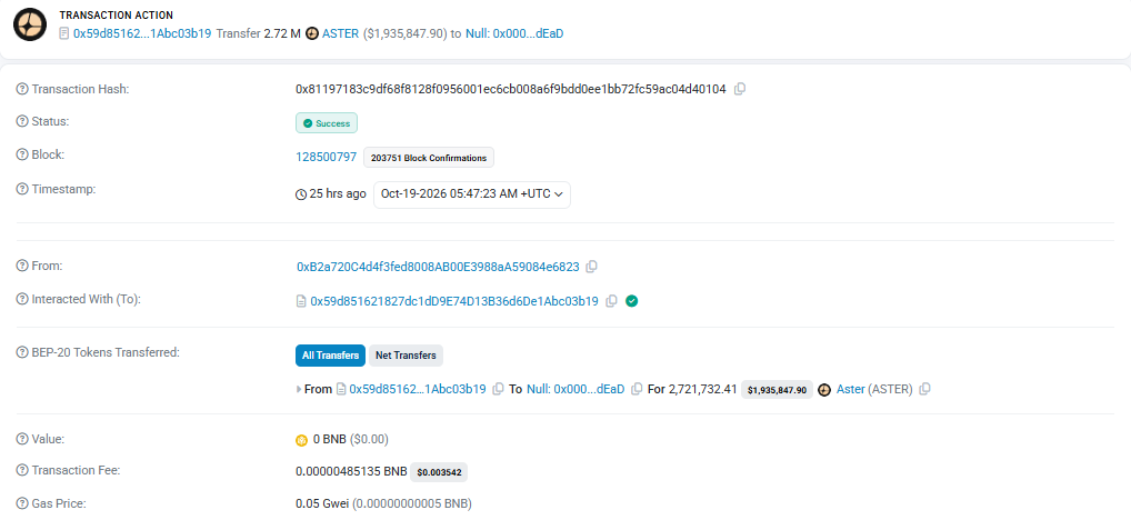 Why ASTER’s Massive 210M Token Burn Can’t Break Its 8-Month Price Freeze—What’s Really Going On?